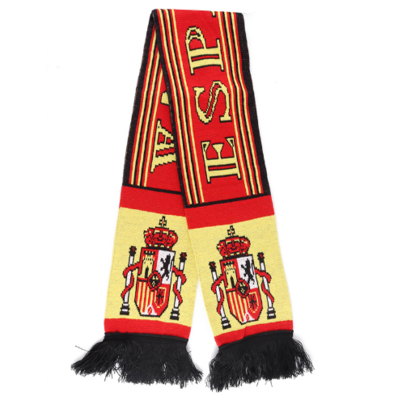Custom Printing Sport Scarf Fashion Acrylic Knitted Scarf Football Club Scarf